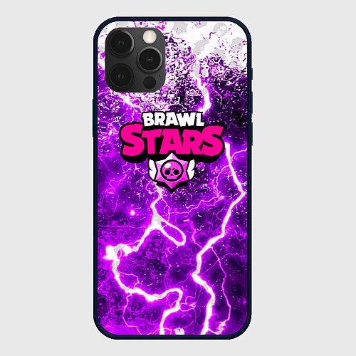 Чехол iPhone 12 Pro Max Brawl stars storm neon / 3D-Черный – фото 1