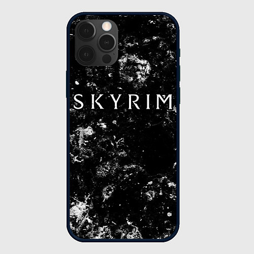 Чехол iPhone 12 Pro Max Skyrim black ice / 3D-Черный – фото 1