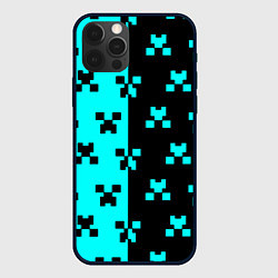 Чехол для iPhone 12 Pro Max Minecraft pattern game, цвет: 3D-черный