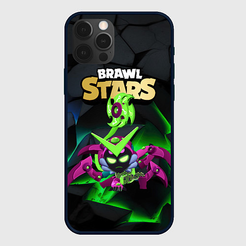 Чехол iPhone 12 Pro Max Brawl Stars вирус Чарли / 3D-Черный – фото 1