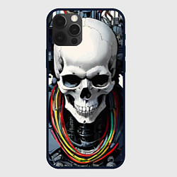 Чехол iPhone 12 Pro Max Cool cyber skull - ai art fantasy