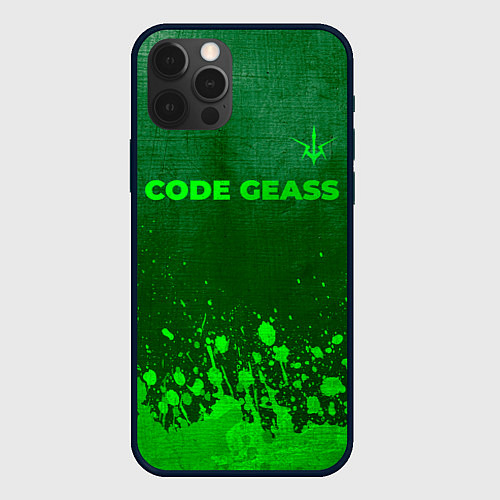 Чехол iPhone 12 Pro Max Code Geass - green gradient посередине / 3D-Черный – фото 1