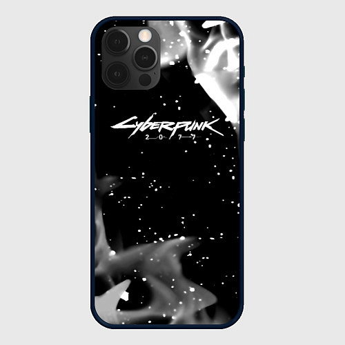 Чехол iPhone 12 Pro Max Cyberpunk 2077 smoke / 3D-Черный – фото 1