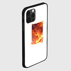 Чехол для iPhone 12 Pro Max Flame girl, цвет: 3D-черный — фото 2