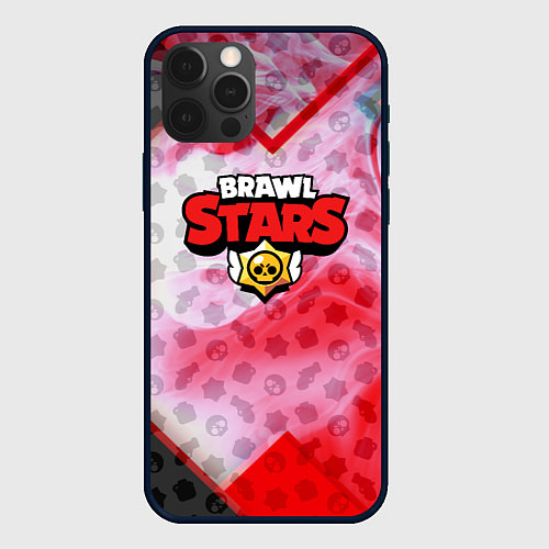 Чехол iPhone 12 Pro Max Brawl stars geometry smoke / 3D-Черный – фото 1