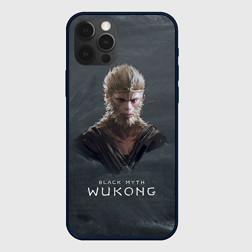 Чехол iPhone 12 Pro Max Black Myth Wukong торс персонажа / 3D-Черный – фото 1