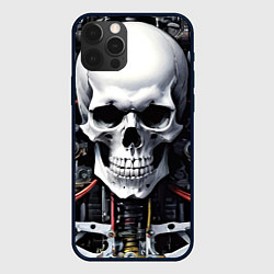 Чехол iPhone 12 Pro Max Cyber skull - ai art