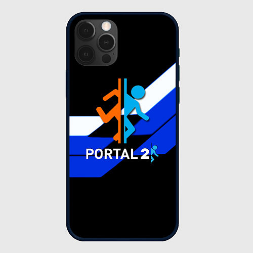 Чехол iPhone 12 Pro Max Portal geometry / 3D-Черный – фото 1