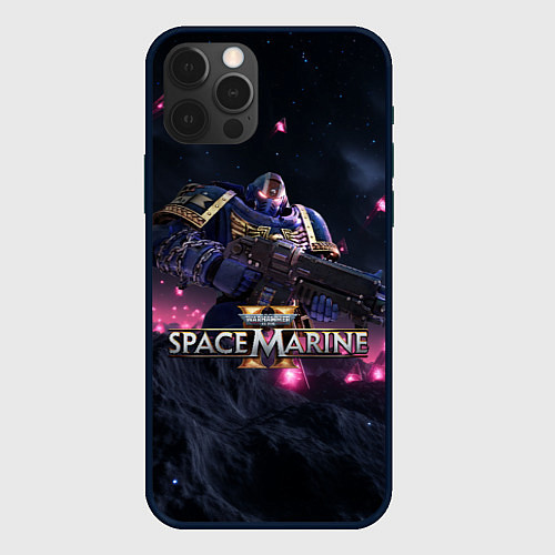 Чехол iPhone 12 Pro Max Темный ультрамарин Warhammer 40000 space marine 2 / 3D-Черный – фото 1