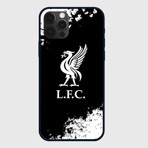 Чехол iPhone 12 Pro Max Ливерпуль краски текстура / 3D-Черный – фото 1