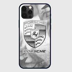 Чехол iPhone 12 Pro Max Porsche - white gradient