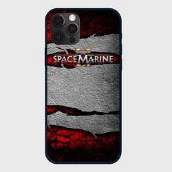 Чехол для iPhone 12 Pro Max Warhammer space marine 2 лого, цвет: 3D-черный