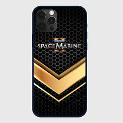 Чехол для iPhone 12 Pro Max Warhammer 40000 space marine 2 лого, цвет: 3D-черный