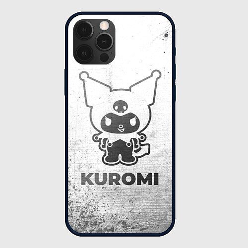 Чехол iPhone 12 Pro Max Kuromi - white gradient / 3D-Черный – фото 1