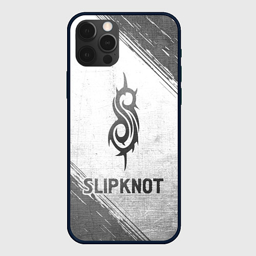 Чехол iPhone 12 Pro Max Slipknot - white gradient / 3D-Черный – фото 1