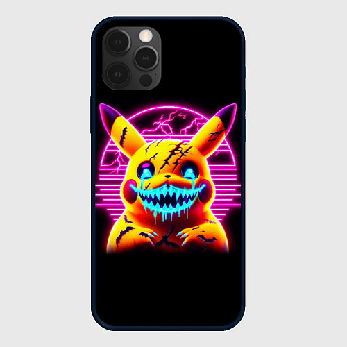 Чехол iPhone 12 Pro Max Terrible Pikachu - halloween fantasy / 3D-Черный – фото 1