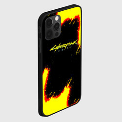 Чехол для iPhone 12 Pro Max Cyberpunk 2077 огненный стиль, цвет: 3D-черный — фото 2