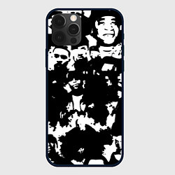 Чехол iPhone 12 Pro Max Все рэперы черно белый