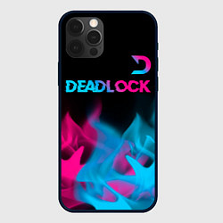 Чехол iPhone 12 Pro Max Deadlock - neon gradient посередине