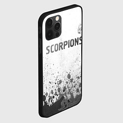 Чехол для iPhone 12 Pro Max Scorpions - white gradient посередине, цвет: 3D-черный — фото 2