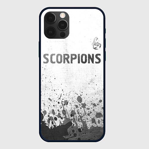 Чехол iPhone 12 Pro Max Scorpions - white gradient посередине / 3D-Черный – фото 1