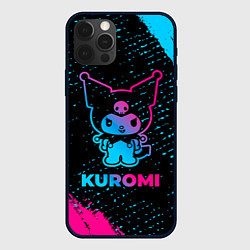 Чехол для iPhone 12 Pro Max Kuromi - neon gradient, цвет: 3D-черный