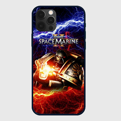 Чехол iPhone 12 Pro Max Warhammer 40000 space marine 2 / 3D-Черный – фото 1