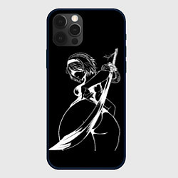 Чехол iPhone 12 Pro Max 2B с катаной - Nier automata