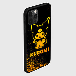 Чехол для iPhone 12 Pro Max Kuromi - gold gradient, цвет: 3D-черный — фото 2