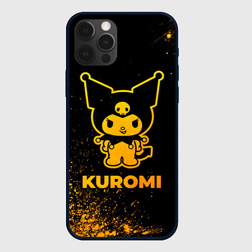 Чехол iPhone 12 Pro Max Kuromi - gold gradient / 3D-Черный – фото 1