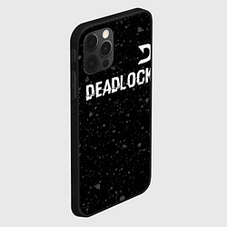Чехол для iPhone 12 Pro Max Deadlock glitch на темном фоне посередине, цвет: 3D-черный — фото 2