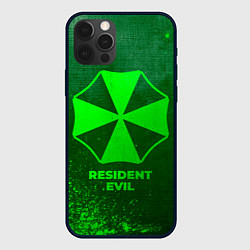 Чехол iPhone 12 Pro Max Resident Evil - green gradient