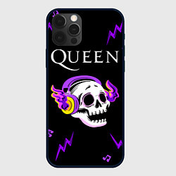 Чехол iPhone 12 Pro Max Queen неоновый череп