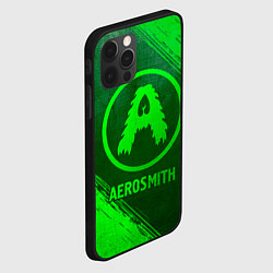 Чехол для iPhone 12 Pro Max Aerosmith - green gradient, цвет: 3D-черный — фото 2