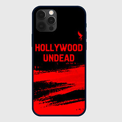 Чехол iPhone 12 Pro Max Hollywood Undead - red gradient посередине