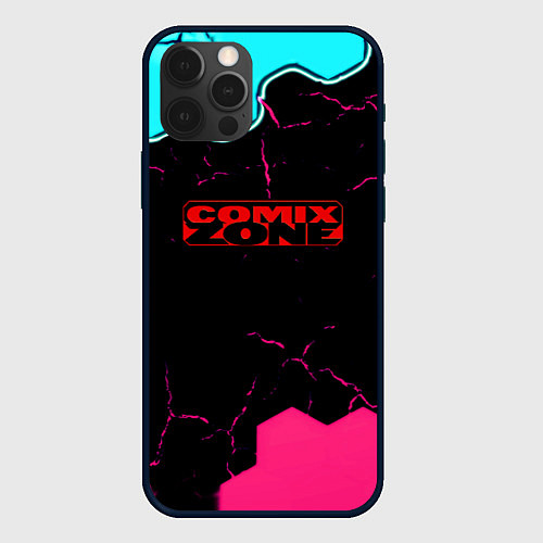 Чехол iPhone 12 Pro Max Comix zone hexagon / 3D-Черный – фото 1