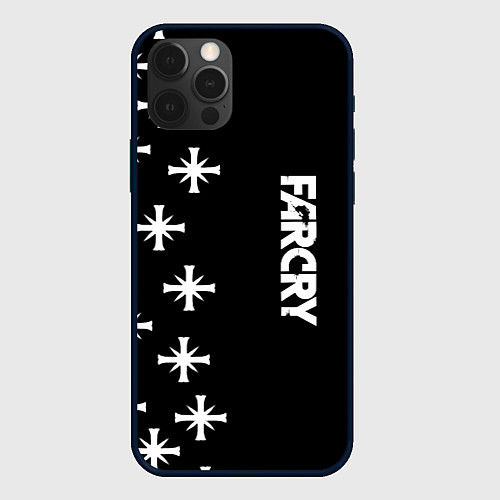 Чехол iPhone 12 Pro Max Farcry текстура знаки / 3D-Черный – фото 1