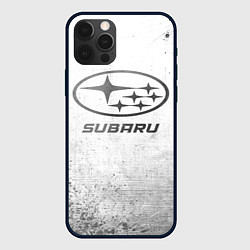 Чехол для iPhone 12 Pro Max Subaru - white gradient, цвет: 3D-черный