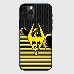 Чехол iPhone 12 Pro Max Skyrim gold edinion