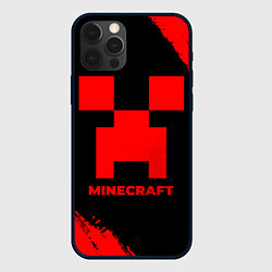 Чехол iPhone 12 Pro Max Minecraft - red gradient