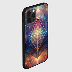 Чехол для iPhone 12 Pro Max Космическая геометрическая абстракция, цвет: 3D-черный — фото 2