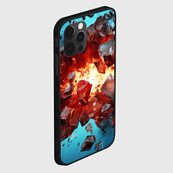 Чехол для iPhone 12 Pro Max Обломки абстрактных камней от взрыва, цвет: 3D-черный — фото 2