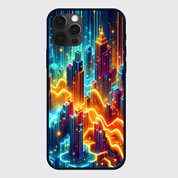 Чехол для iPhone 12 Pro Max Neon metropolis - vaporwave, цвет: 3D-черный