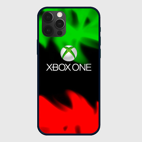 Чехол iPhone 12 Pro Max Xbox огонь / 3D-Черный – фото 1