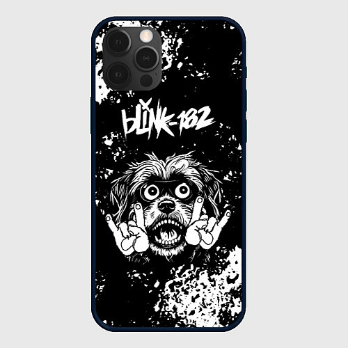 Чехол iPhone 12 Pro Max Blink 182 рок пес / 3D-Черный – фото 1