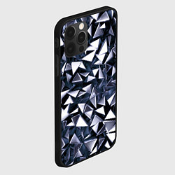 Чехол для iPhone 12 Pro Max Взрыв геометрических треугольников, цвет: 3D-черный — фото 2