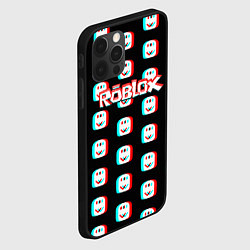 Чехол для iPhone 12 Pro Max Roblox pattern glitch, цвет: 3D-черный — фото 2