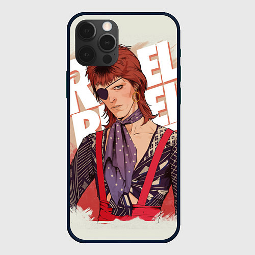 Чехол iPhone 12 Pro Max David Bowie Rebel / 3D-Черный – фото 1