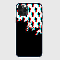 Чехол iPhone 12 Pro Max Billie Eilish pattern glitch