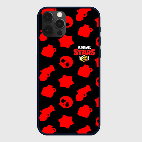 Чехол iPhone 12 Pro Max Brawl stars logo / 3D-Черный – фото 1